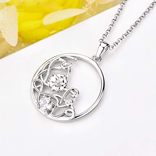 JO WISDOM Women Dragonfly Necklace,925 Sterling Silver Cubic Zirconia Dragonfly Pendant Necklace,Jewelry for Women4