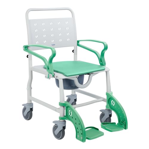 Soaids 4-in-1 Wheel Shower Commode Chair for Elderly