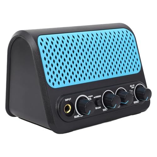 SEAFRONT Mini -Gitarrenverstärker Bluetooths 5.0 10W Tragbarer Verstärker mit Sauberen Verzerrungskanälen Reverb für Elektrogitarren Üben Kopfhörerausgabe
