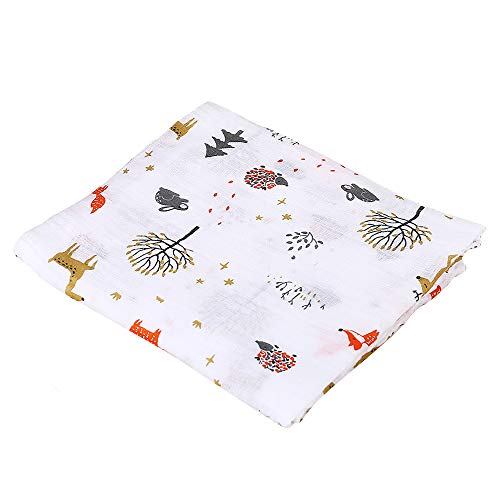 (ケヤカ) Keyaka ベビー プレイマット おくるみ 赤ちゃん 綿 120x120cm 全9柄 ベビーブランケット 毛布 新生児 授乳ケープ 保育園 お出かけ 出産祝い ガーゼタオル バスタオル 布団 通気 保温 かわいい