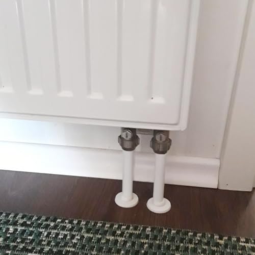 Kunststoffschlauch Heizungsrohr Verkleidung,Rohrverkleidung,Heizkörper Rohrisolierung,Universeller Innendurchmesser kleiner als 22mm,4 Stück 200mm(Länge) X 32mm(Außendurchmesser)+4 Stück Rosette