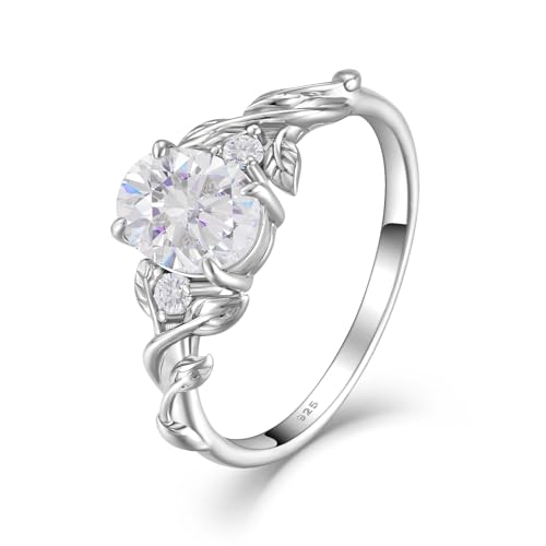 STARCHENIE AbTiCgO p 925X^[OVo[ 18K zCgS[h bL D J[ VVS1 1.5CT AbTiCg/XmE   v~XO p TCY5-10, WFXg[, ATi