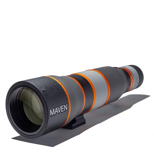 Maven S.3S 67mm FL Glass Straight Spotting Scope (Wide Angle Zoom 24-52x, Grey/Orange)