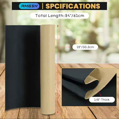 Image of Sponge Neoprene with Adhesive Foam Rubber Sheet 1 /8 inch Thick X 12 inch Wide X 24 inch Long, Padding Gaskets,Crafts for Weather proofing or Stripping DIY Gasket or Sealing Material