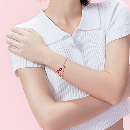 Craffancy 80Pcs Mixed Colors Ribbon Pendants, 8 Styles Enamel Awareness Ribbon Charm Accessories For Diy Crafts Necklace Bracelet Jewelry Making #TOP5