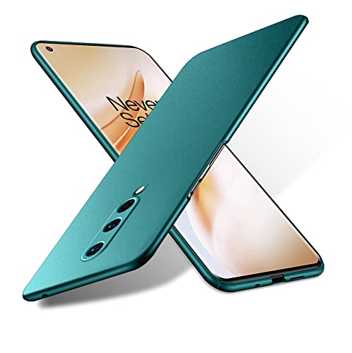 Bastmei Funda para OnePlus 8, Ultraligero Ultrafino Antideslizante Protección de Cámara, PC Rígido Textura Esmerilada Funda para OnePlus 8 (Verde, Esmerilada)