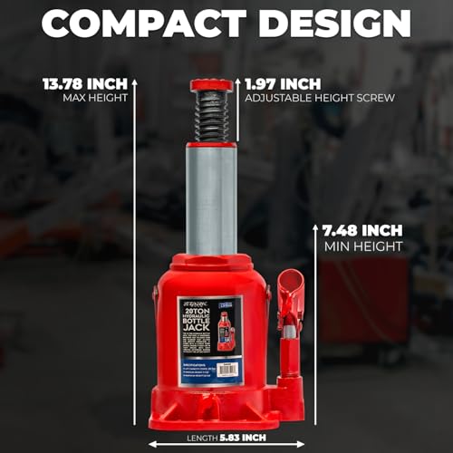 Stark USA 20-Ton Hydraulic Bottle Jack Large Capacity Weight Lifting Equipment with Handle Automotive (40,000 LBs) by Stark USA - Image 6