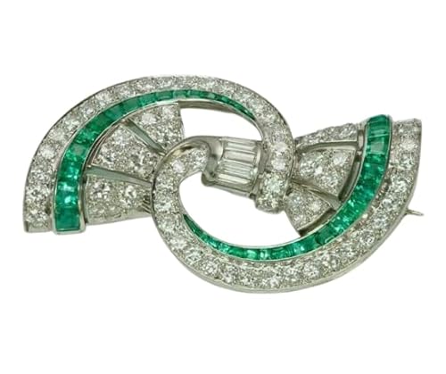 TISHYA JEWELLERS 2.00 Ct Princess Cut Emerald & Diamond Antique