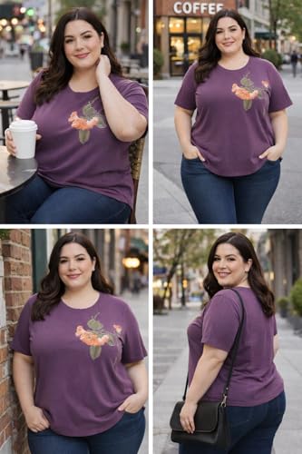 Image of In Love Women's Graphic Printed Cotton Plus Size Longline T-Shirt | Cotton fabric - soft longline T-shirt with easy plus-size fit