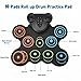 Electronic Drum Set, 10 Pads Electronic Drum Sets with Headphone Jack, Built-in Speaker and Sticks Drum Pedals, Portable Roll Up Drums Practice Pad, Great Holiday gifts