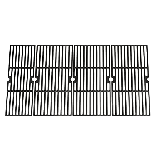Uniflasy 18 Inch Cast Iron Grill Grates for Charbroil Performance 6 Burner Gas Grill - Heavy Duty Non-Stick Replacement Cooking Grates Set of 4