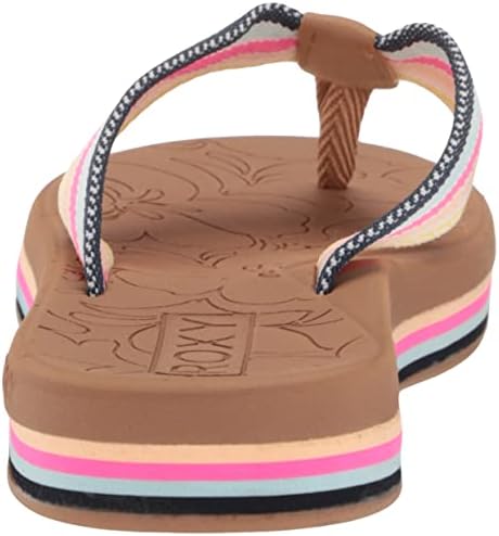 Roxy Women's Colbee Hi Flip Flop Sport Sandal, Blue/Pink, 6 | Image 2