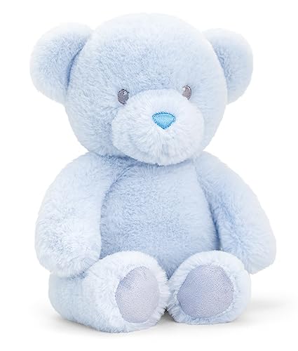 tachi Baby Plüschtier Bär groß 25 cm, Kuscheltier Teddy blau, Sitzendes Stofftier Bärchen