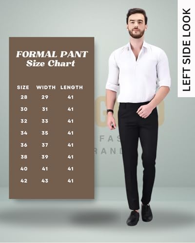 Image of Men's Slim Fit Formal Trouser for Regular Fit