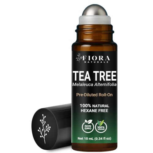 Image of Fiora Naturals Tea Tree Oil Roll On for Skin, Face, Nails, Cuticle & Scalp, Pre-Diluted