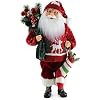 Windy Hill Collection Red Spirit Reindeer Knit Stocking 16 Inch Santa Claus Standing Figurine Figure Decoration 160024