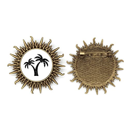 Broche en métal cocotier aux finitions soignées, bijou de créateur durable