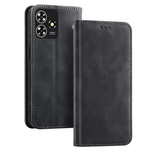 JNERBUYI Coque en Cuir pour ZTE Blade A73 4G/Blade V50 Smart/Axon 50 Lite, Etui à Rabat pour Portefeuille Amie de la Peau et Antichoc, Housse Magnétique Haut...