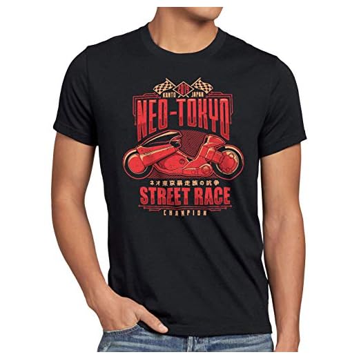 style3 Neo Tokyo Racing Camiseta para Hombre T-Shirt Akira Anime Manga, Talla:S