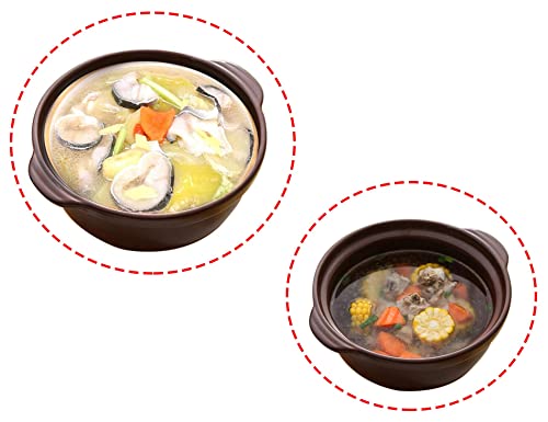 Korean Premium Cartoon Pattern Ceramic Brown Casserole Clay Pot With Lid,For Cooking Hot Pot Dolsot Bibimbap And Soup (8In,44Oz) #TOP2