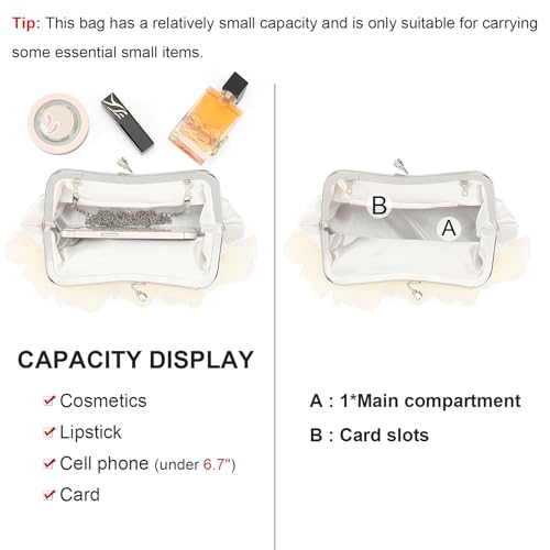 Image of RNIEGA Clutch Purses for Women, Evening Bag with Detachable Chain Ladies Sparkling Party Handbag Wedding Bags