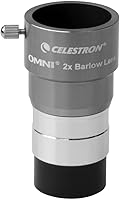Vista 1 de Celestron 93326 Lente Barlow Omni, plateado, 2 x 1,25 pulgadas