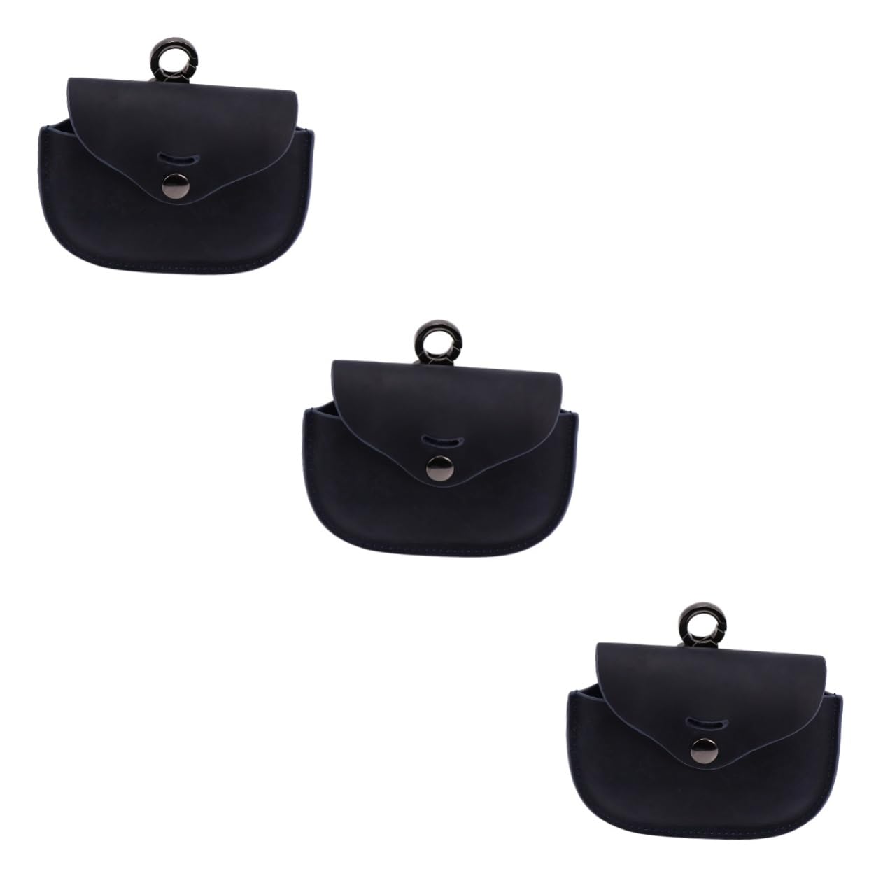 HEMOTON Estuche De Cuero Duradero para Auriculares (3 Juegos 1000 X 3 M) Bolsa Protectora para Auriculares Orificio De Carga Cierre A Presión Seguro.