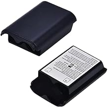 2 Pack Battery Pack Cover Replacement for Xbox 360 Wireless Controller, Battery Pack Cover Shell Case for Xbox360 Black