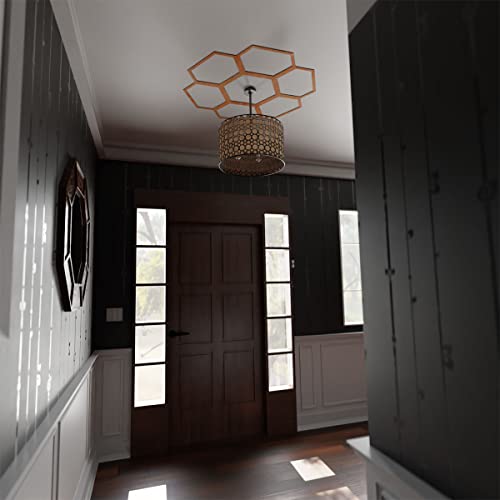 Image of Ekena Millwork 30 inchOD x 12 3 /4 inchID x 1 /4 inchT Florin Wood Fretwork Pierced Ceiling Medallion, Alder