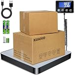 Postal Scales, 200kg/10g High Precision LCD Display Parcel Scales, Parcel Weighing Scales with Hold and Tare Function for Luggage, Package, Warehouse, 2 AAA Batteries and Charging Cable Included