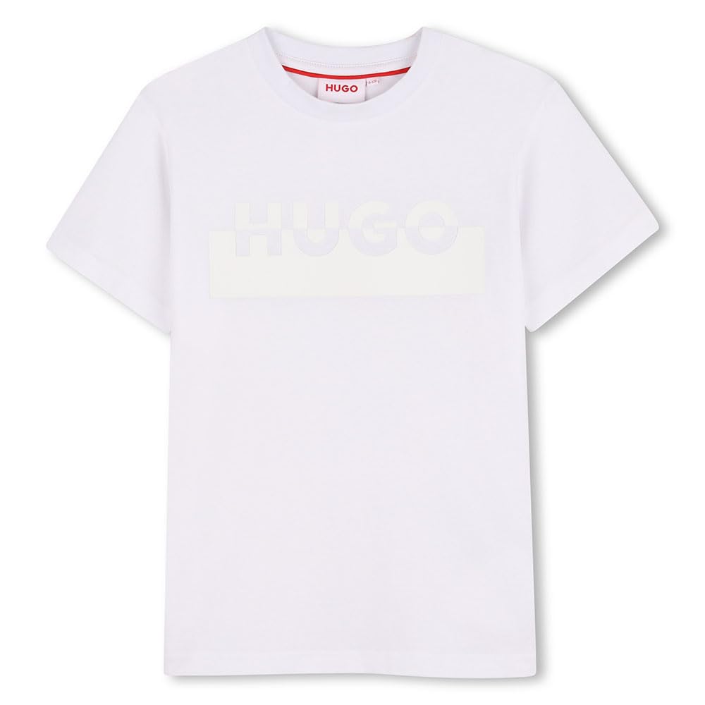 HUGO Kids Short Sleeve Logo T-Shirt White 12 Years