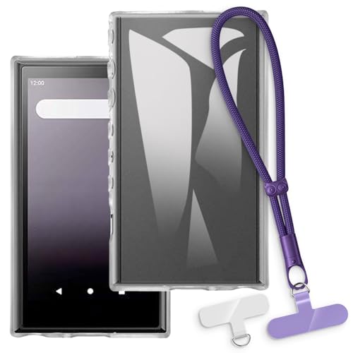 OAGELIM 2-in-1�ی�P�[�X�ƃ��X�g�X�g���b�v Sony NW-A106HN �Ƃ̌݊������� ���O���\�ȃ��j���[�h�t���d�b�J�o�[�A����~�ߕ����h�~�O���b�v�n���h�� (�N���A + �p�[�v��)