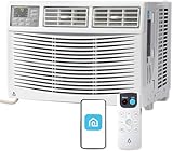 12000 BTU Window Air Conditioner with WiFi Smart Control - Cools 550 Sq.Ft, Quiet Operation, Remote & App Control, 3 Fan Speeds, Sleep Mode, 24h Timer, Auto-Restart, Energy Efficient, Easy Install