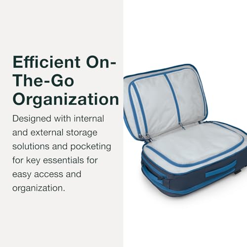 Image of Osprey Transporter 44L Travel Pack, Blue OS | travel backpack, carry on bag, laptop sleeve, personal item, Blue color, OS size