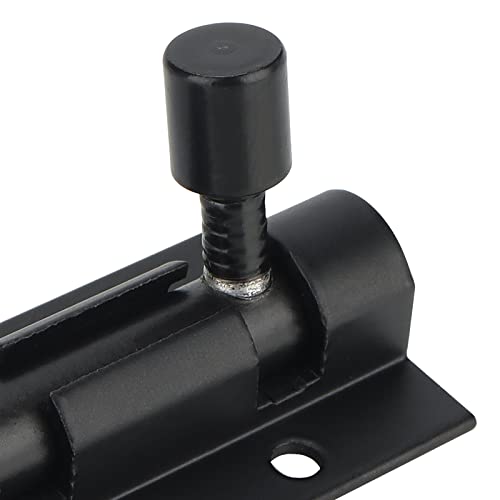 ZEONHAK 6 PCS 4 Inch Black Door Bolt, 100mm Tower Bolt with Screw for Gates Door - Image 3
