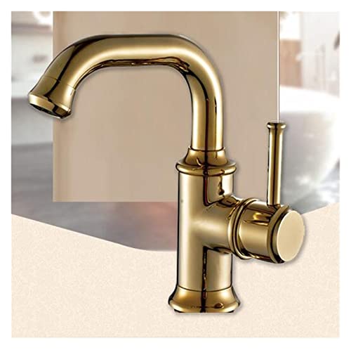 Robinet de salle de bain retro or pour une decoration de vasque moderne