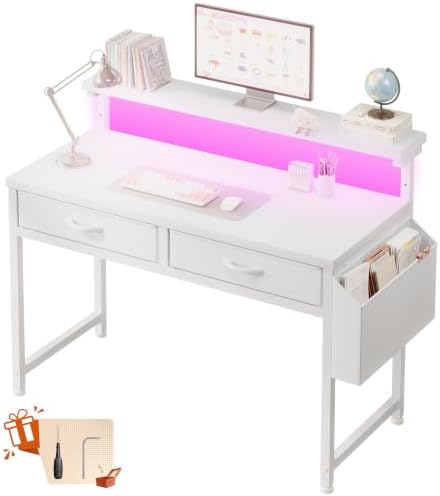DurayLoly 31 Inch Computer Desk with Two Drawers