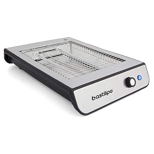 TPI-680 - Tostador plano, 600W, 6 niveles de potencia, 2 resistencias, acero antihuellas, negro y aluminio
