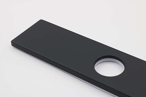 Miniatura 5 de Cubierta para grifo de 10 pulgadas, placa de cubierta para fregadero de cocina o baño, placa cuadrada negra mate de acero inoxidable para grifo