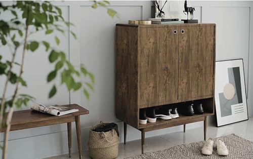Image of HOME13 Vinyl Kitchen Self Adhesive Vinyl Decorative Brown Wooden Grain Wallpaper for Kitchen Countertop Home /Office 1 Ft x 4 Ft with 2pcs