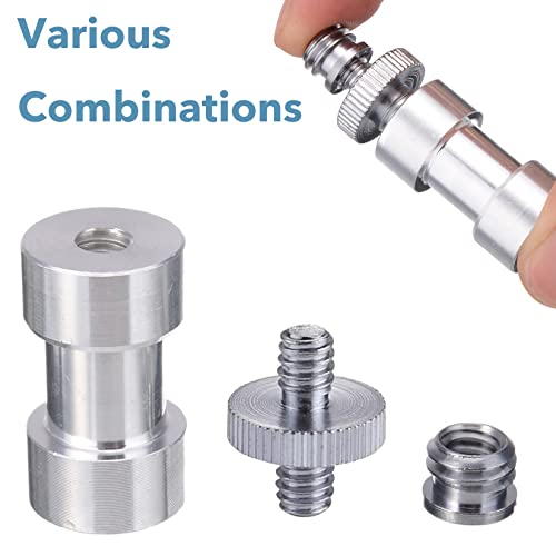 Adaptador de rosca 1/4 a 3/8 para trípode tornillo de cámara convertidor metálico 3