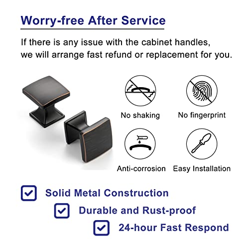 Askano Pack Of 10, Oil Rubbed Bronze, Curved Kitchen Cabinet Knob Zk2203 | Modern Pull Handle, Solid Hardware For Drawer, Dresser, Bathroom, Vanity, Furniture Door, Cupboard, Bedroom, Size: 1 Inch #TOP2