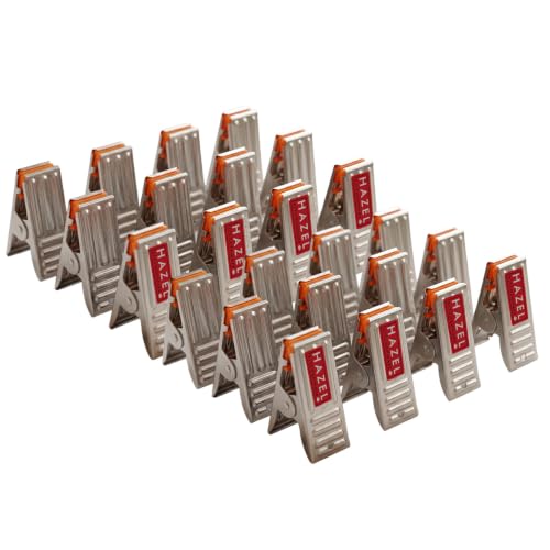 Image of HAZEL Stainless Steel Clips for Clothes Drying | Cloth Clips for Drying Cloth (A Shape Clips, Set of 24)