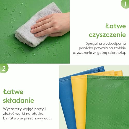 Lifewit System segregacji śmieci do kuchni, 3 przegródki na papier, szkło i plastik, pojemniki z recyklingu, pojemnik na odpady i butelki na kaucję, 3 x 45 l, łatwe opróżnianie
