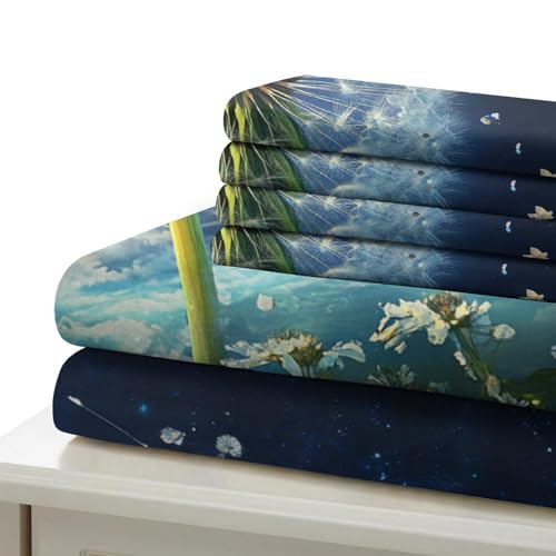 Housse de couette pissenlit 3D 3 pièces microfibre inaltérable 260x220 - 7