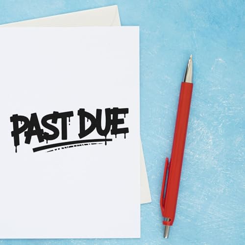 Small Duo Hand Past Due Stamp, Urban Themed Stamp for Invoices, Billing, Collections; Clear Impression Office Tool Accounts Payable Clerks, Freelance Bookkeepers, Accountants