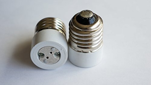 (Pack Of 2) E26/E27 To Mr16 Converter, E26/E27 Edison Screw To Mr16 - Bi Pin Gu5.3 Base Socket Adapter Converter #TOP5