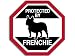 JR Studio 4x4 inch Octangular Protected by Frenchie Sticker (Funny Dog Breed Love) Vinyl Decal Sticker Car Waterproof Car Decal Bumper Sticker