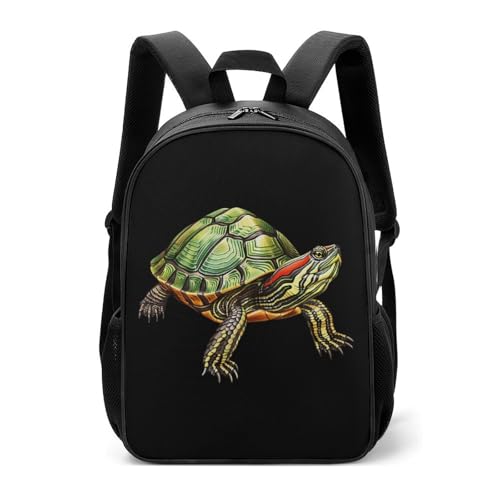 Red Eared Slider Turtle Backpack Adjustable Strap Travel Backpack Business Laptop Backpack Carry on Backpack
