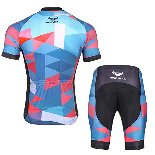 Conjunto masculino de jérsei de ciclismo - camisa reflexiva de secagem rápida e shorts de ciclismo a